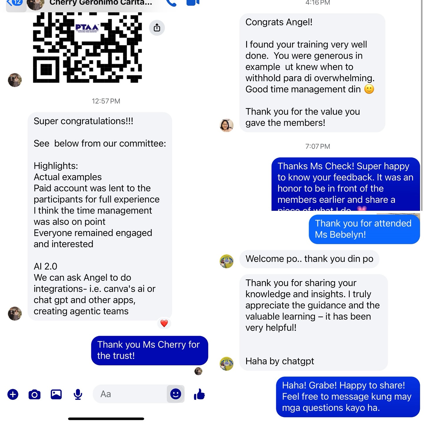 Participant feedback from Claude AI seminar
